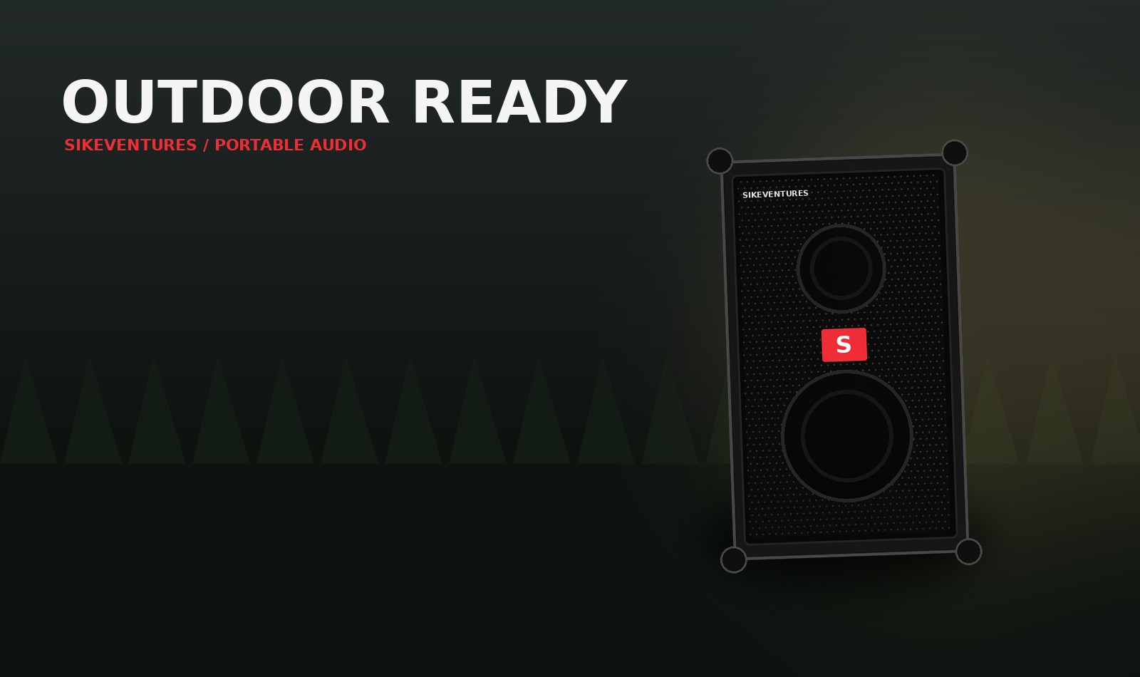 SIKE portable speaker concept outdoors